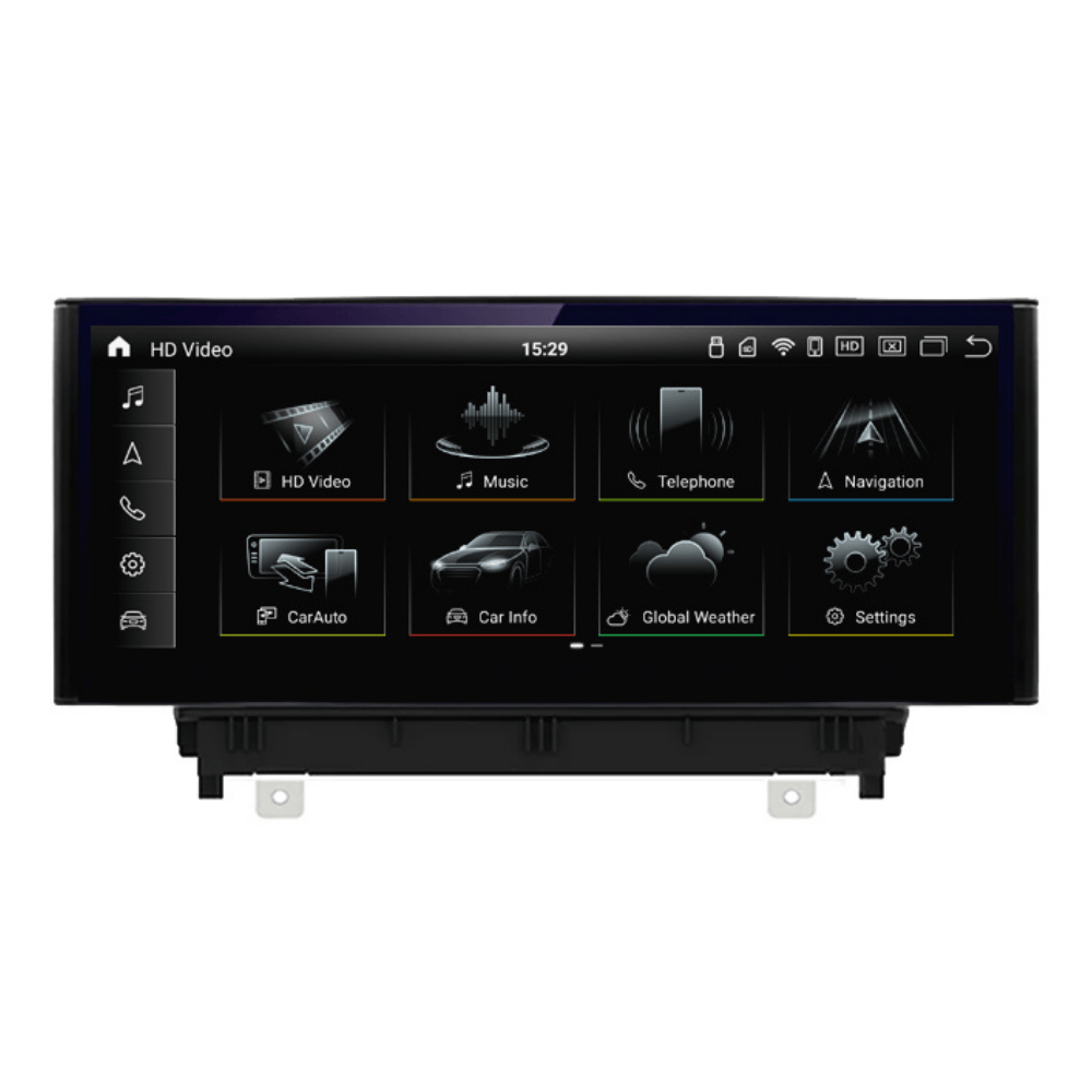 Android Touchscreen designed for Audi A3 models, featuring a sleek interface and advanced multimedia capabilities.