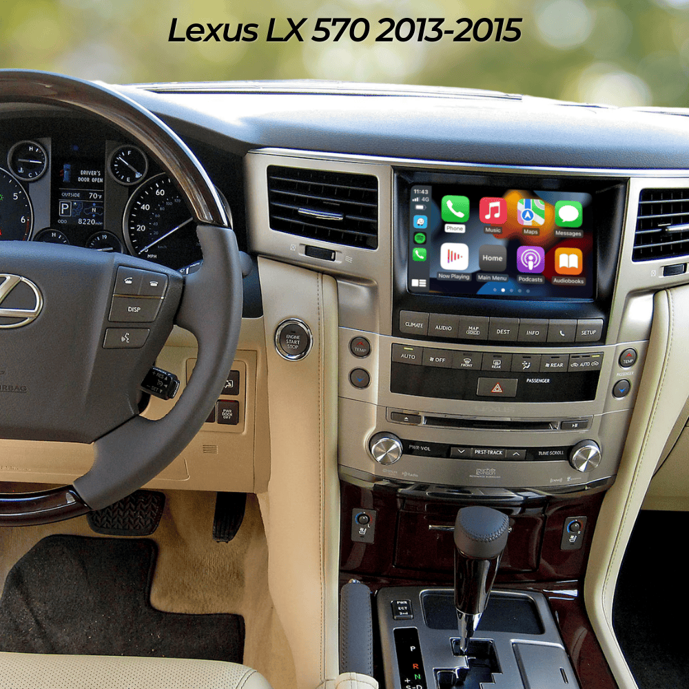 Apple Carplay in Lexus LX 2013 in original multimedia screen