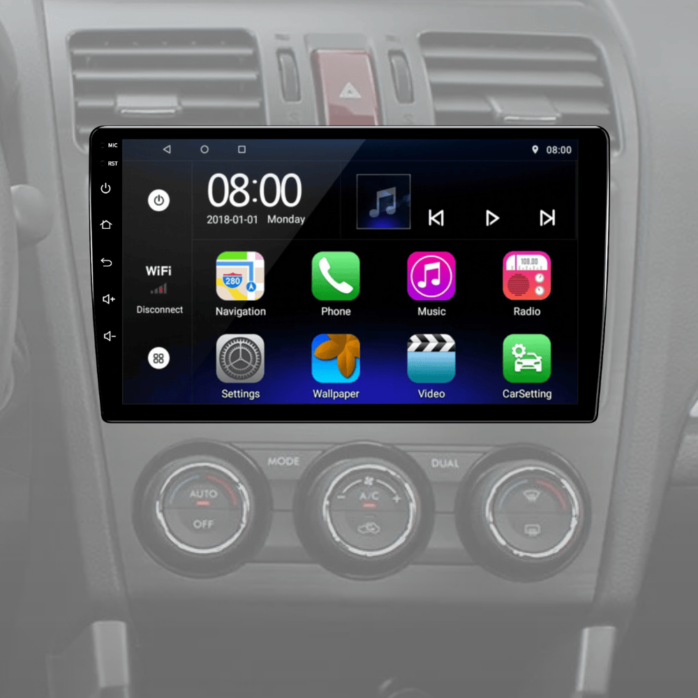 The Subaru Forester touchscreen Android head unit fits perfectly with the interior.