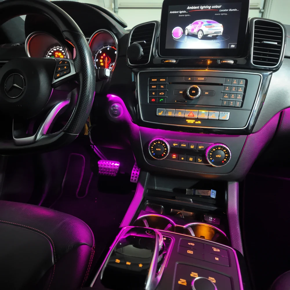 led color conversion mercedes with ambient light on