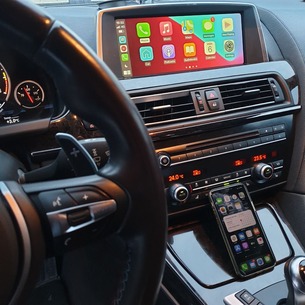 BMW NBT Apple Carplay Android Auto Integration with optical sound cable connector 2013 – 2017